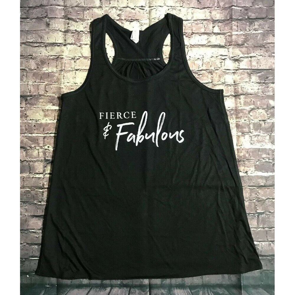 Fierce & Fabulous Racerback Tank Top Workout Exercise Gear Gym Running NWOT